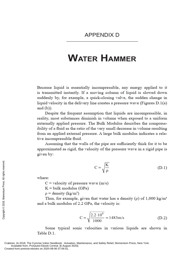 The Concise Valve Handbook Actuation, Maintenance,... - (Appendix D ...