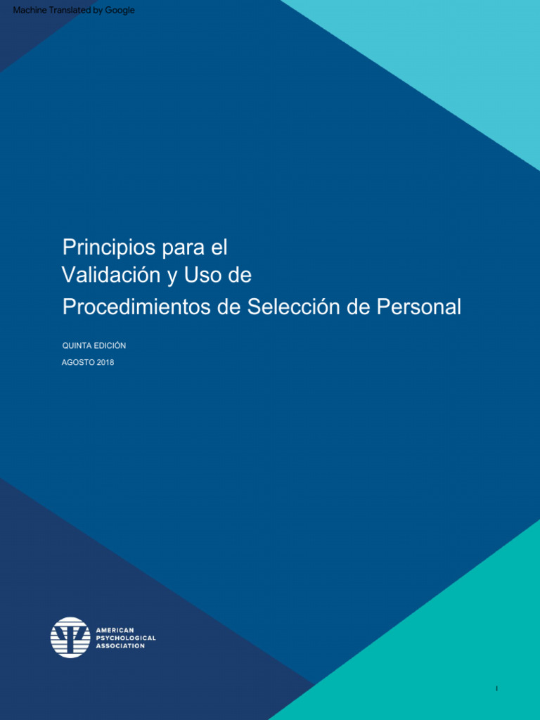Personnel Selection Proceduresespañol PDF Validez (Estadísticas