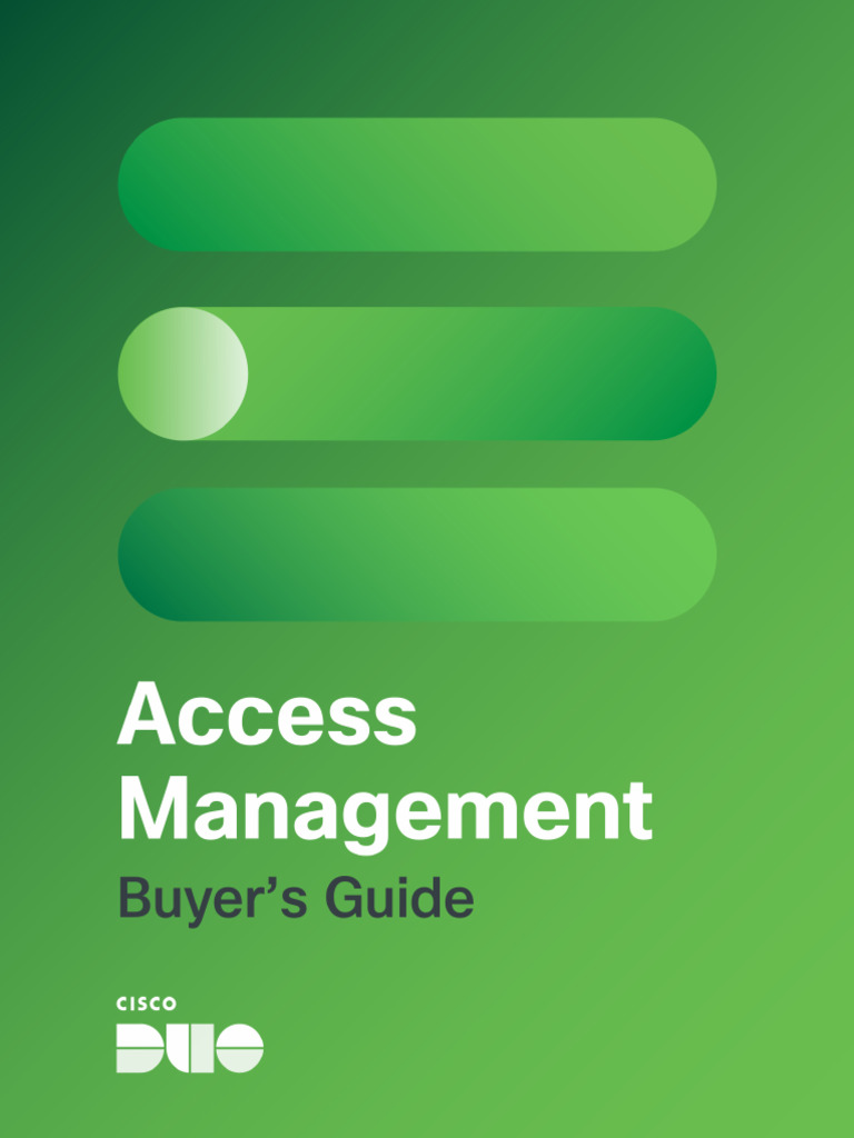 Access Management Buyers Guide | PDF | Security | Computer Security