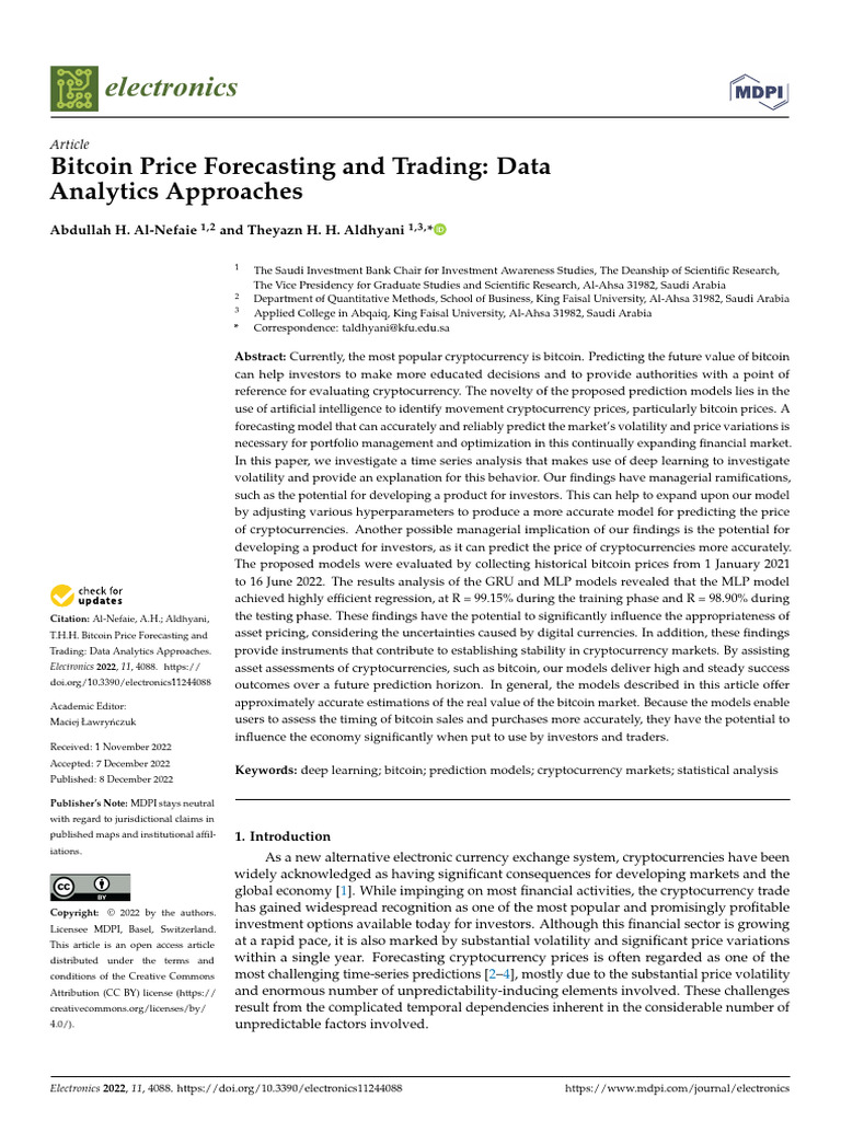 Electronics 11 04088 v2 pdf cryptocurrency forecasting