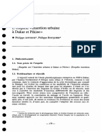 L'enquête Insertion Urbaine À Dakar Et Pikine : - Philippe Philippe