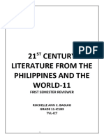 21st CENTURY LITERATURE FROM THE PHILIPPINES AND THE WORLD REVIEWER