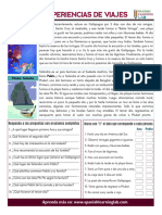Experiencias de Viaje PDF Lectura Con Respuestas