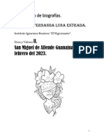 Compendio de Biografías. Instituto Ignaciano Ramirez "El Nigromante". Etica y Valores Ll. San Miguel de Allende Guanajuato 20 de Febrero Del 2023