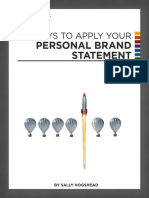 8 Ways To Apply Your Personal Brand Statement