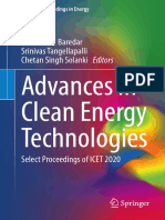 Advances in Clean Energy Technologies: Prashant V. Baredar Srinivas Tangellapalli Chetan Singh Solanki Editors