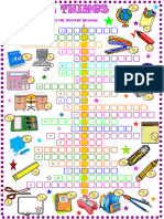 School Things Crossword