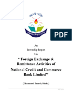 Internship Report of NCC Bank Foreign Exchange