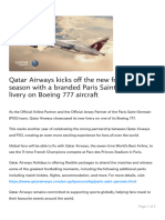 Qatar Airways Kicks Off The New Football