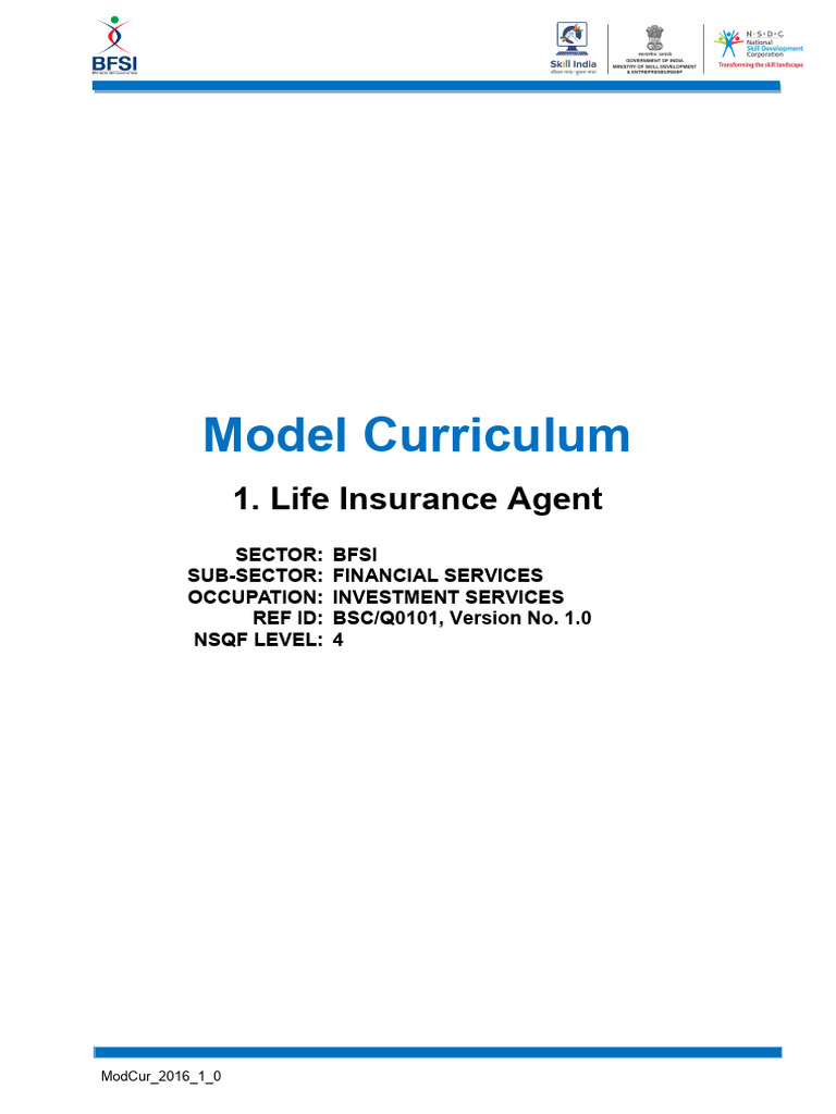Life Insurance Agent Training Curriculum | PDF | Insurance | Personal ...
