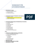 Workshop Für Praise Ministries (Agenda)