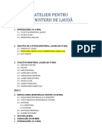 Atelier Pentru Ministerele de Laudă (Agenda)