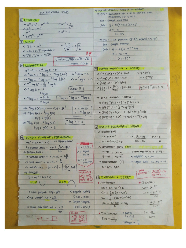 Kumpulan Rumus Matematika Pdf