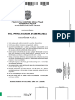 Prova Escrita Dissertativa: Escrivão de Polícia