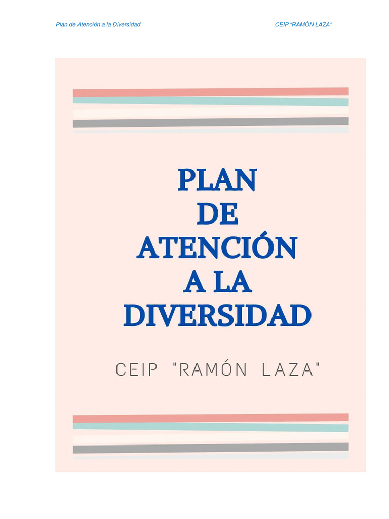 Plan de Atención a la Diversidad CEIP Ramón Laza | PDF