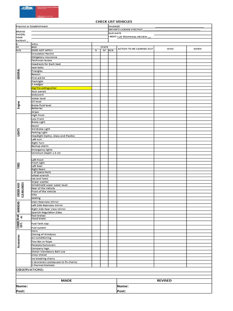 check-list-ambulances-pdf-car-wheeled-vehicles