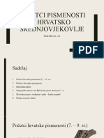Kopija Datoteke Početci Pismenosti I Hrvatsko Srednjovjekovlje