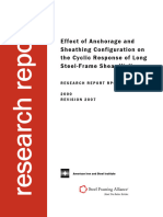 AISI RP00-6 Effect of Anchorage & Sheathing Configuration On The Cyclic Response of Long Steel-Frame Shear Walls 2000-10 (Rev. 2007-10)