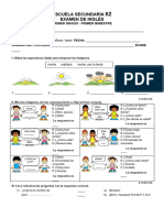 Examen de Ingles Primer Grado Bloque I