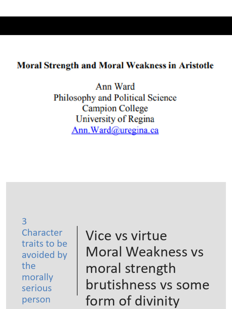 Moral Strength 2020 PDF Virtue Knowledge