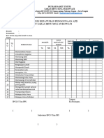 Form Kepatuhan Penggunaan APD Unit