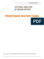 Structural Calculation Water Tank