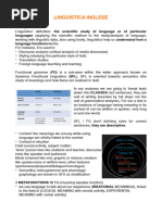 Linguistica Inglese