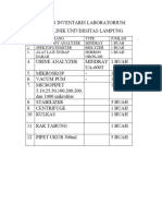 Daftar Inventaris Laboratorium