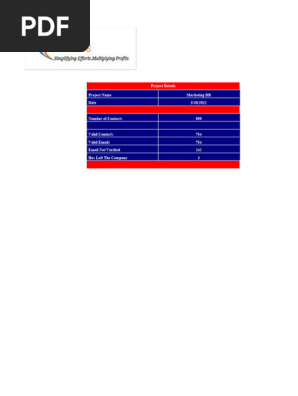 Marketing Database Overview | PDF