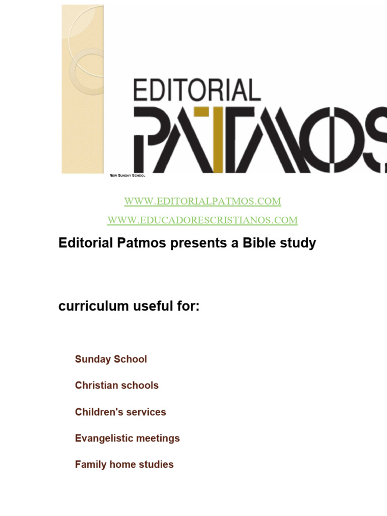 Sunday School Patmos PDF | PDF | Bible | God
