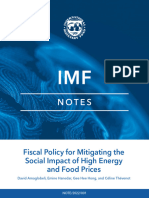 Fiscal Policy For Mitigating The Social Impact of High Energy and Food Prices