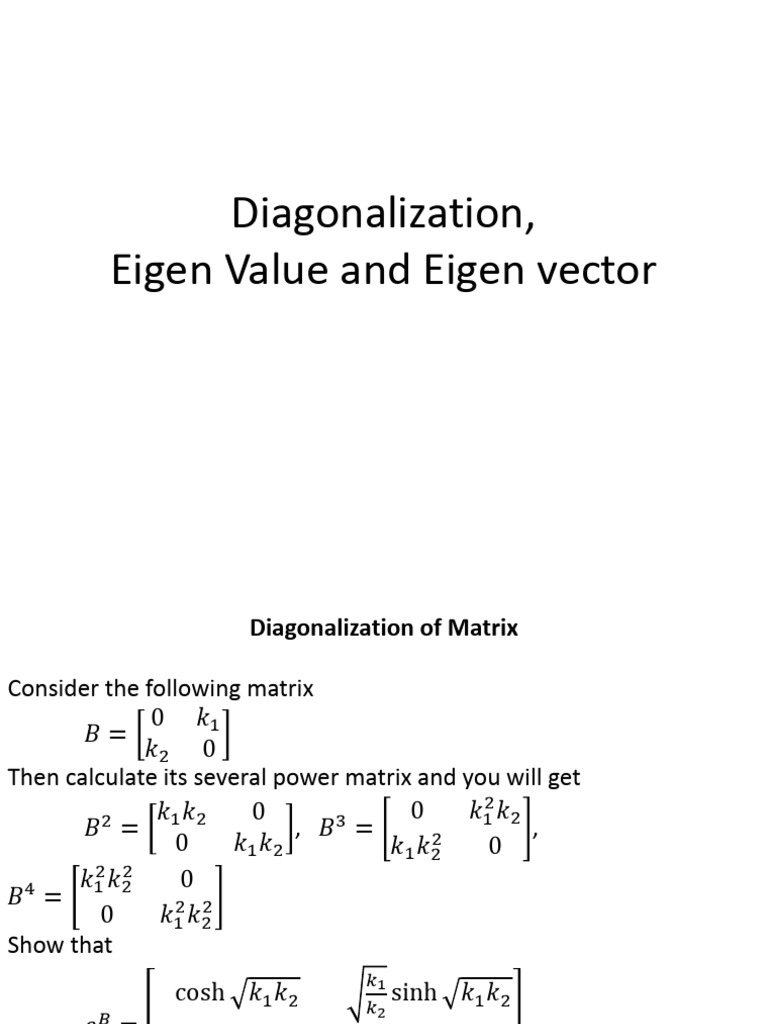 Matrix Eigen Value and Eigen Vector | PDF | Eigenvalues And ...