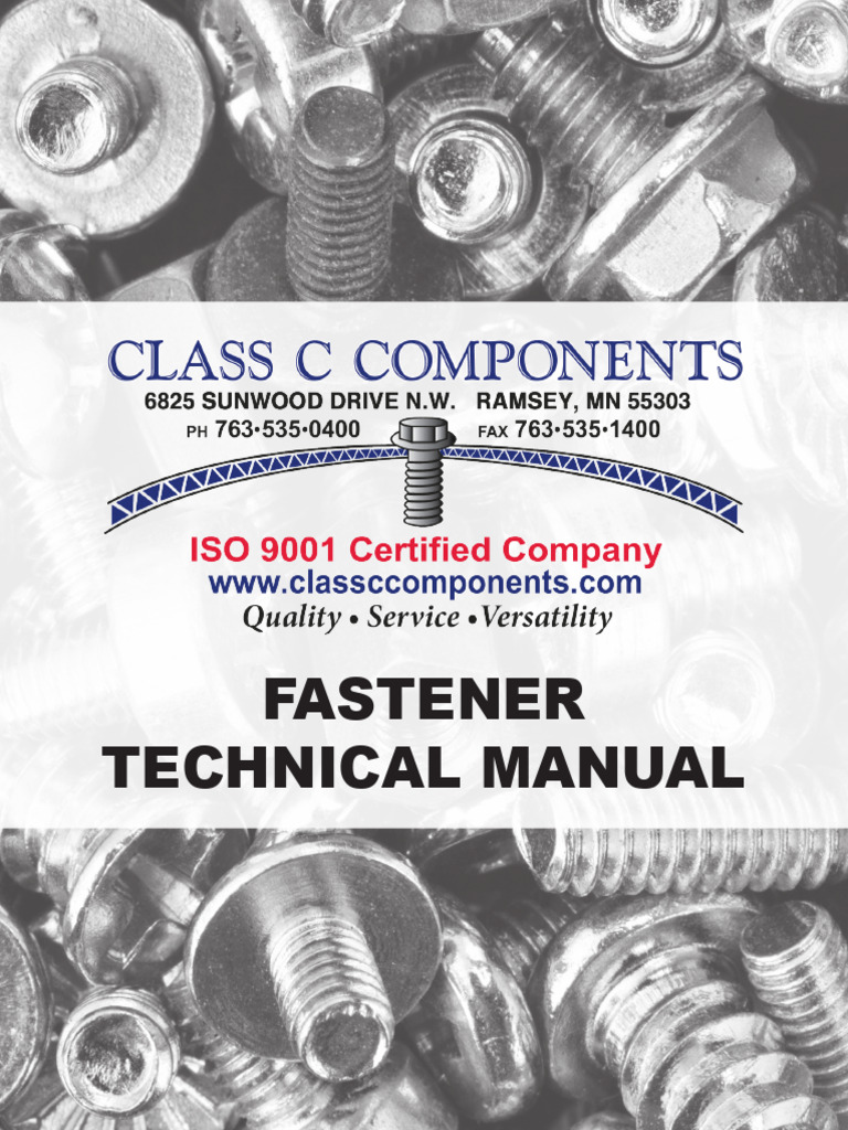 Fastener Technical Manual PDF Screw Washer (Hardware)