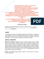 Exemplo de Acordo de Confidencialidade para Organizações Sem Fins Lucrativos