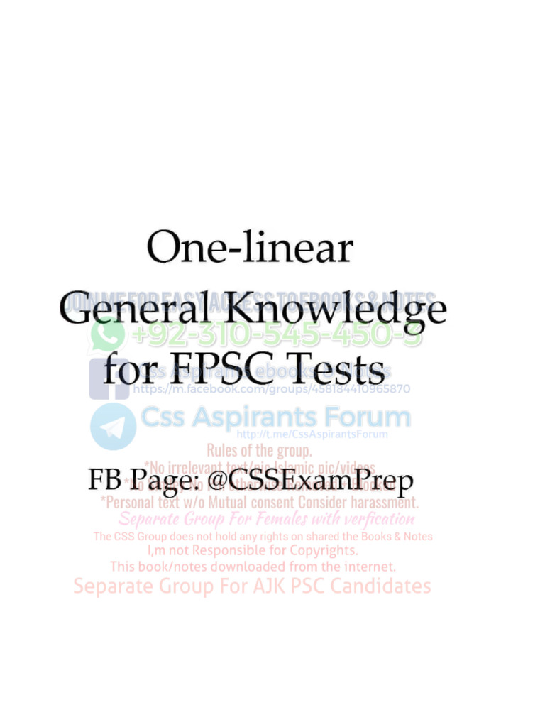 One Linear General Knowledge | PDF
