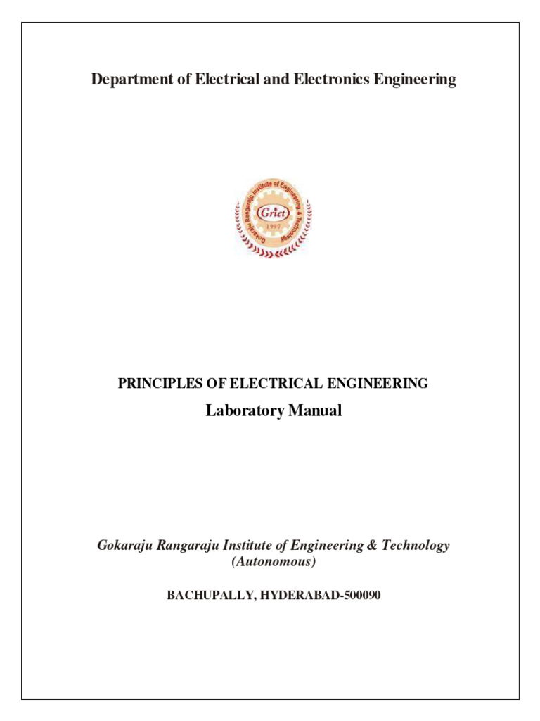 Basic Principles Of Electrical Engineering