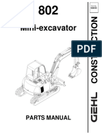 802 Compact Excavator Parts Manual 908545