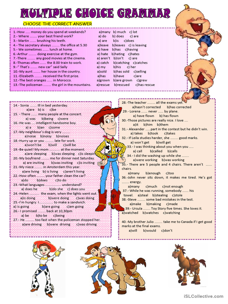 Multiple Choice Grammar PDF
