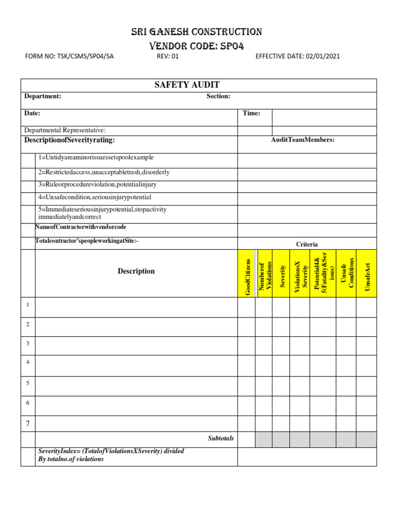3.contractor Safety Audit PDF