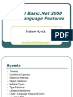 Visual Basic.net 2008 New Langage Features Andrew Novick