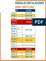 Horarios Semana Santa