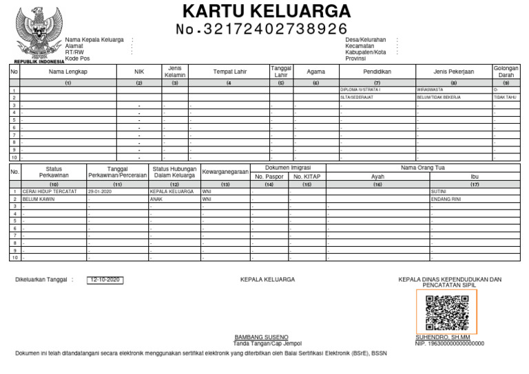 Blanko KK Kosong ASLI PDF