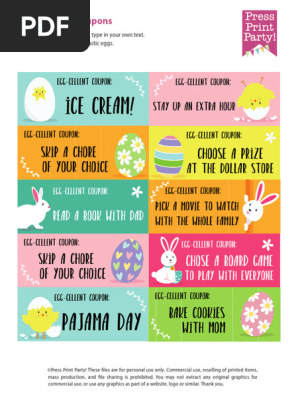 PPP Easter Egg Coupons