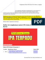 Rangkuman Materi IPA Kelas 8 K13 Revisi, Lengkap!