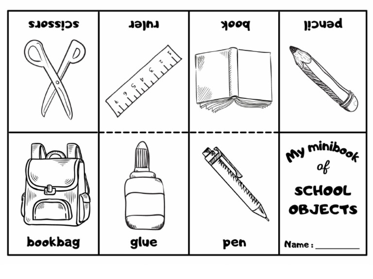 School Objects Pdf
