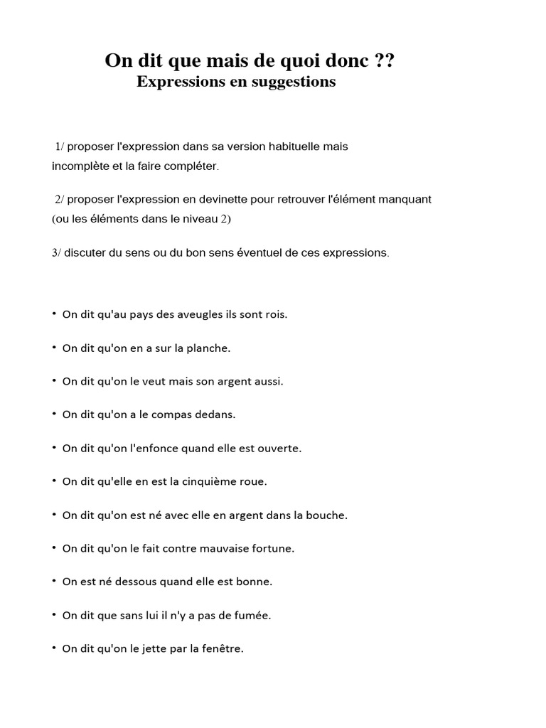 De quoi parleton dans cette expression PDF