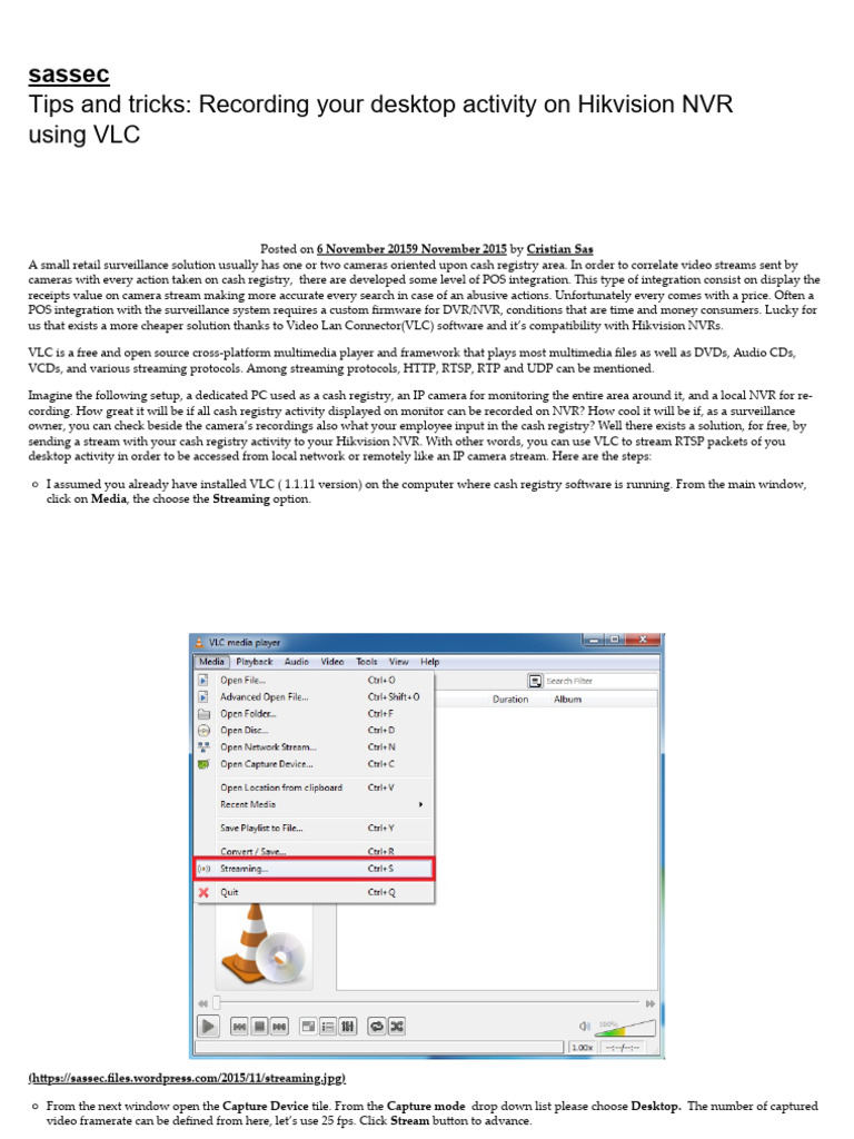 Tips and Tricks Recording Your Desktop Activity On Hikvision NVR