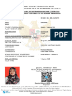 The Indonesian Health Workforce Council: Registration Certificate of Health Promoter