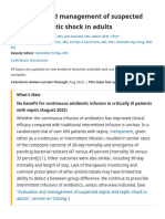 Sepsis - Eval and MGMT