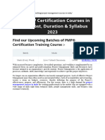 Best PMP Certification Courses in India Cost J Duration 0 Syllabus 2023